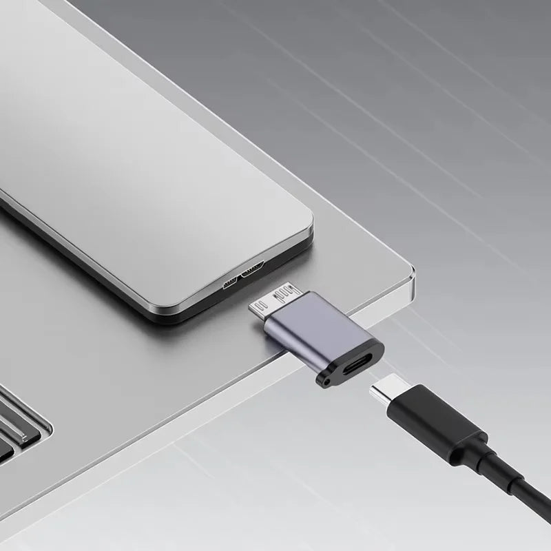 USB-C 3.0 to Micro B Adapter – Type-C Female to Micro B Male Connector for External Hard Drives, Samsung S5 & Laptop Devices