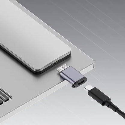 USB-C 3.0 to Micro B Adapter – Type-C Female to Micro B Male Connector for External Hard Drives, Samsung S5 & Laptop Devices