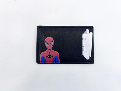 Leather Captain Wallet – Personalized Superhero Mask Card Holder & Slim ID Wallet for Men