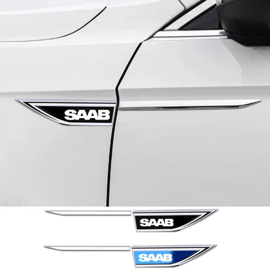 Stainless Steel Car Fender Side Blade Decal – Body Protective Sticker for SAAB 9-3, 9-5, 900, 9000