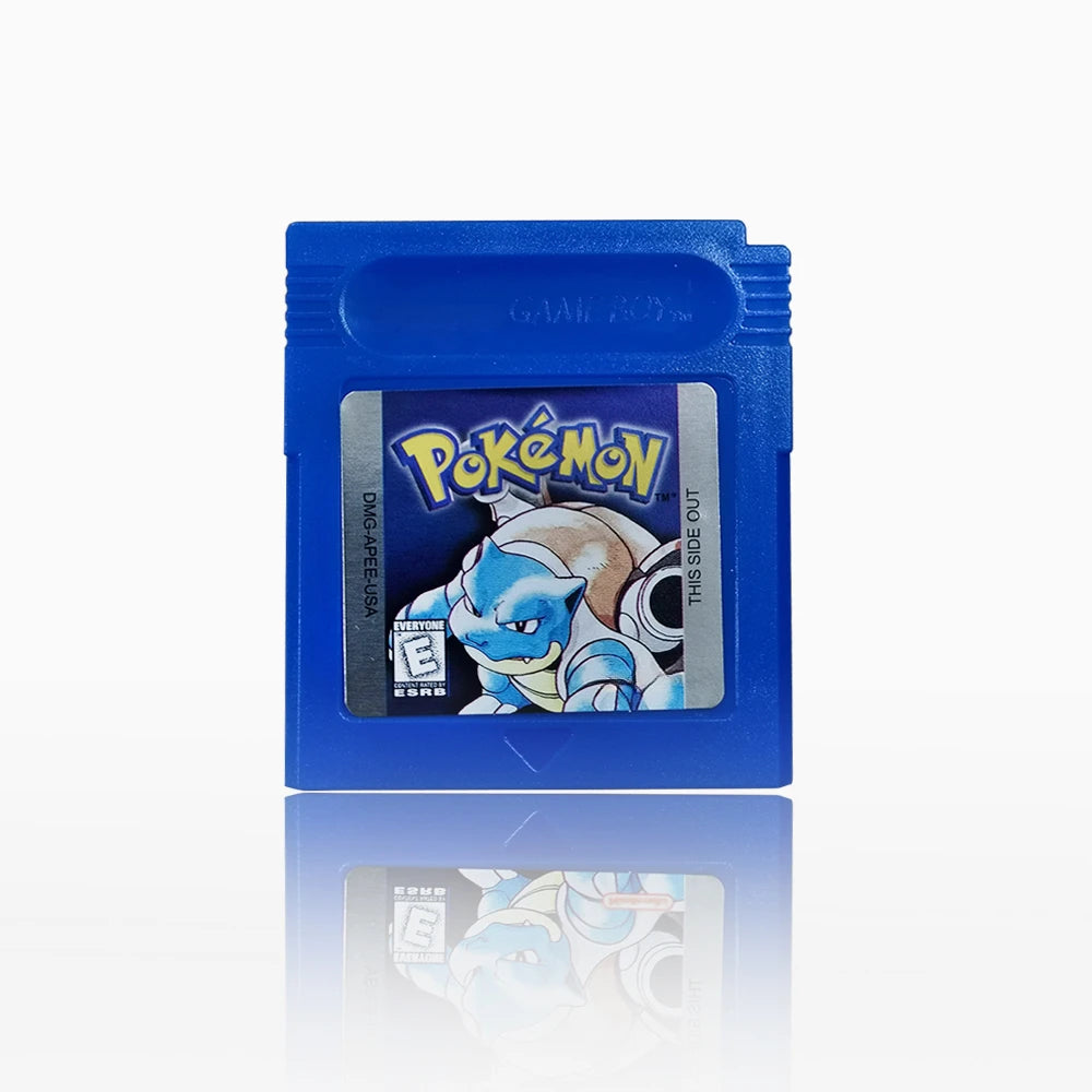 Pokémon GBC 16-Bit Game Cartridges – Red, Blue, Crystal, Gold, Silver, Green & Yellow for Game Boy Color