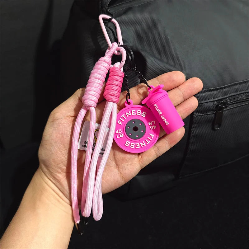 Fitness Keychain - Gym Lover Sports Charm for Workout Bags & Water Bottles