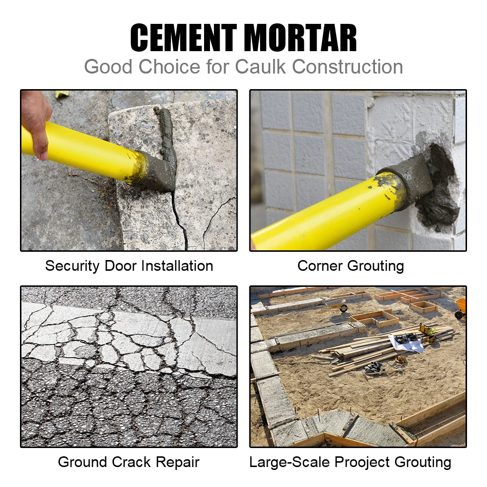 Grout Filling Tools with 4 Nozzles - Applicator Hand Caulking Gun for Grouting Mortar Sprayer, Cement Lime Pump