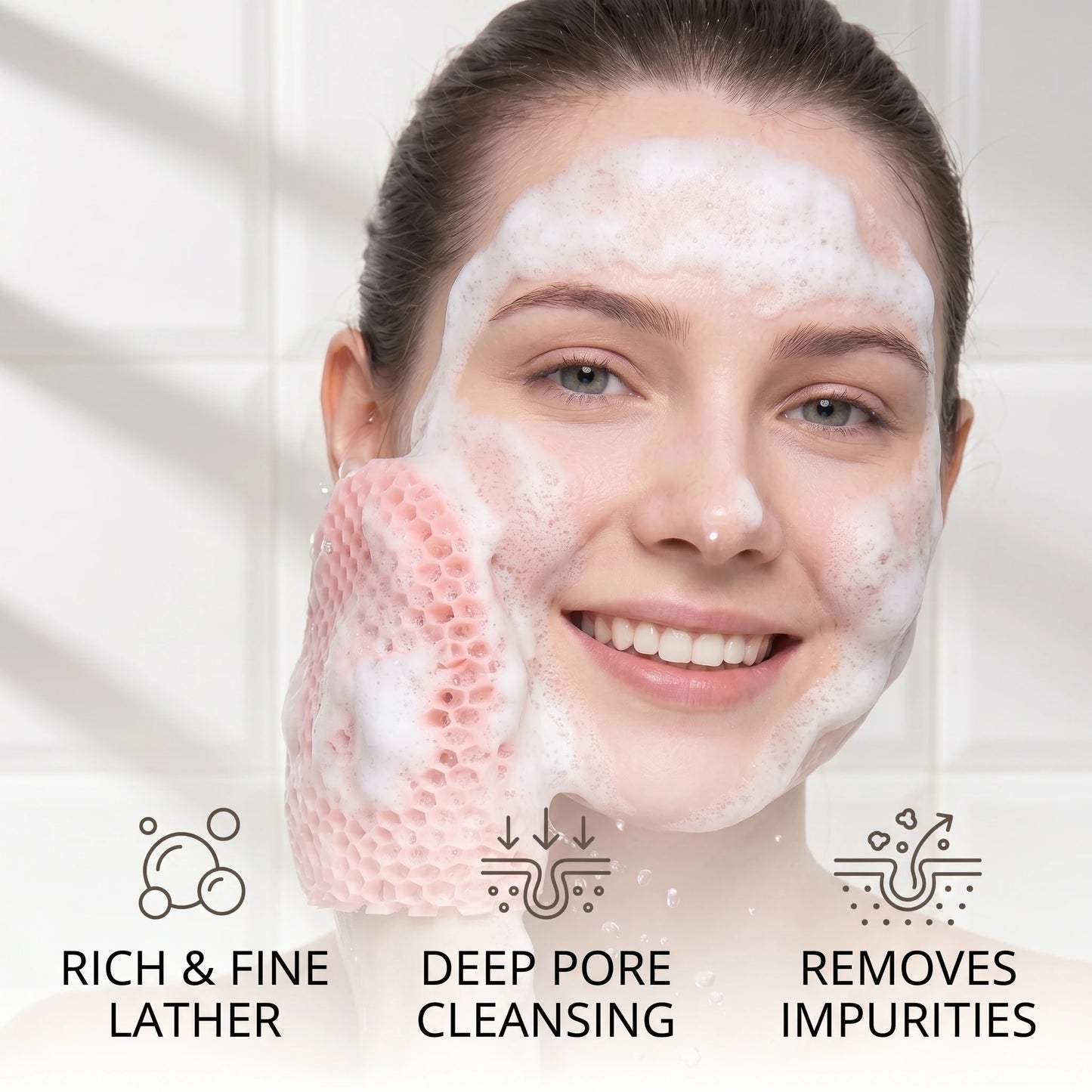 Honeycomb Exfoliating Shower Finger Caps - Breathable Skin Cleansing Scrubbers
