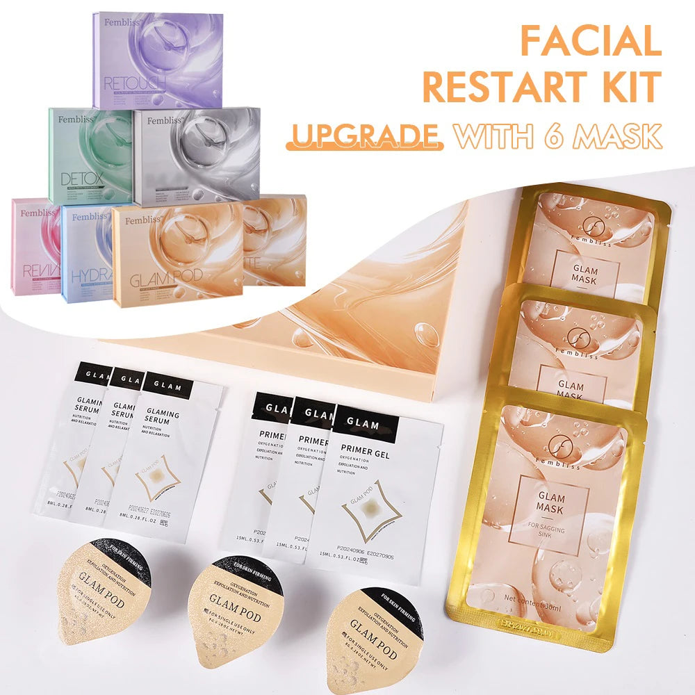 Glam Revive 3.0 Hydrate Detox Serum Pods - CO2 Serum Capsules for Oxygen Bubble Pen & Aqua Facial Skincare Machines