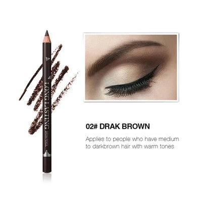 12-Pcs Waterproof Eyebrow Pencil Set – Precise Long-Lasting Brow Definer in Black, Blonde & Brown Makeup