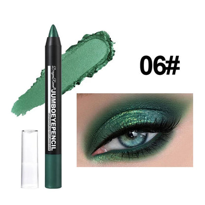 12-Color Waterproof Eyeshadow Pencil – Long-Lasting Pigment Blue Purple Black Eye Shadow Stick