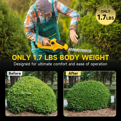 2-in-1 Cordless Hedge Trimmer & Grass Shears for DeWalt 20V Battery – Handheld Electric Garden Tool (Battery Not Included)
