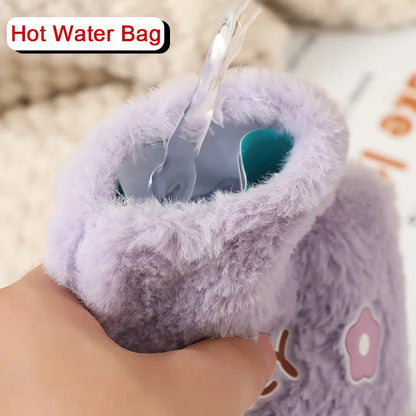 500ML Cute Kawaii Hot Water Bottle — Portable Winter Hand & Bed Warmer for Girls