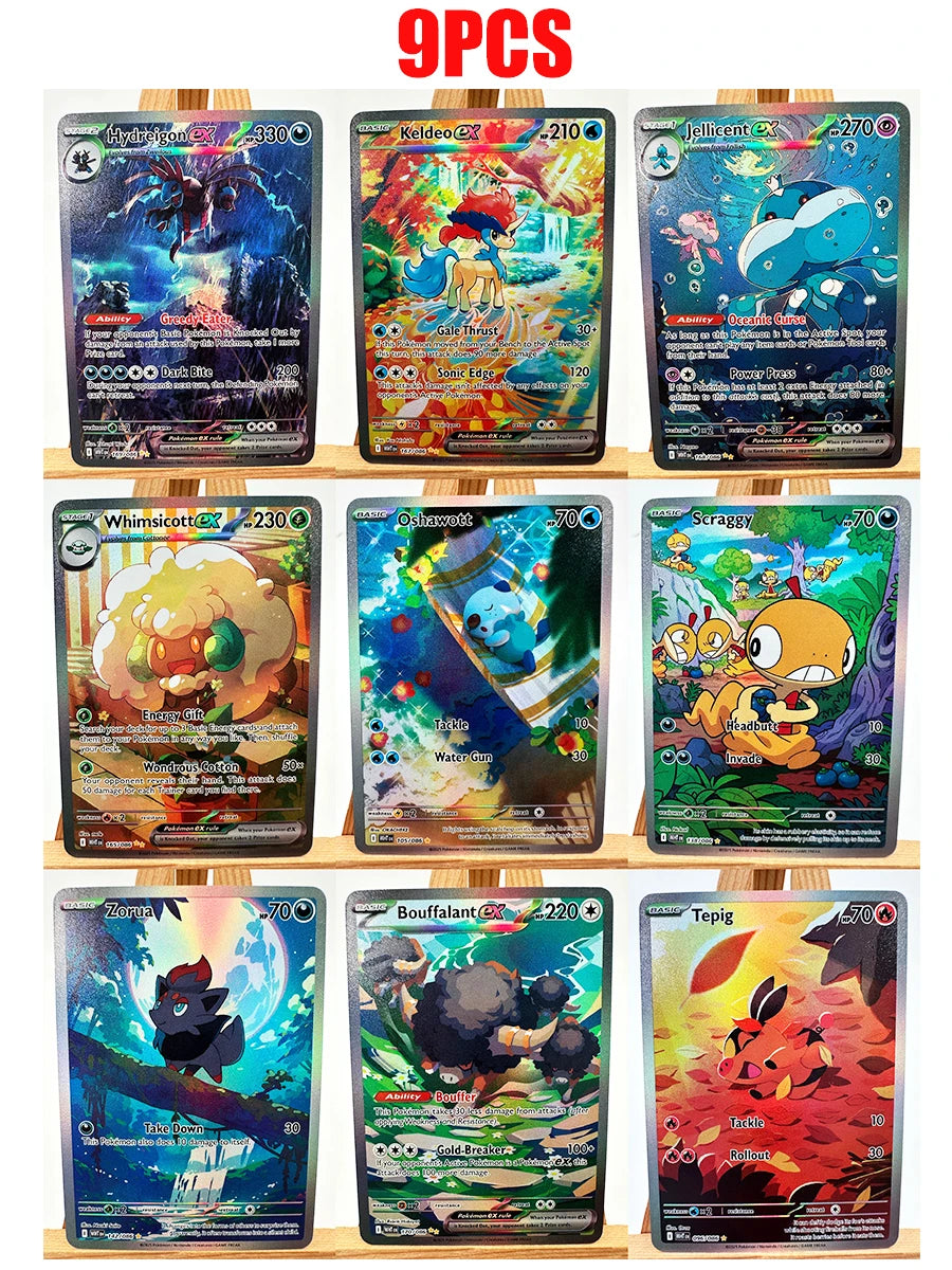 PTCG White & Black Victini Zekrom Reshiram Cards - English Anime Trading Card Collection