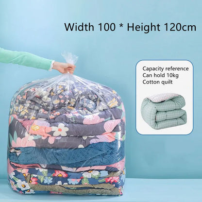 Quilt Storage Bag — Large Transparent Dustproof & Moisture-Proof Organizer for Clothes, Toys & Moving