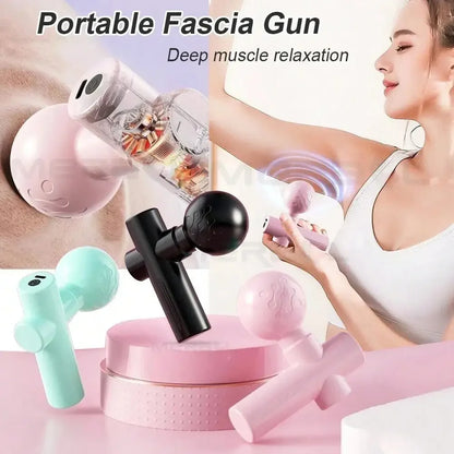 Mini Massage Gun - Portable Vibrating Fascia & Muscle Relaxation Device for Neck and Body Fitness Recovery