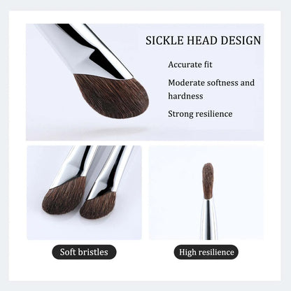 Scythe Nose Shadow & Beveled Highlighter Blending Brush - Beauty Tool for Precision Contouring