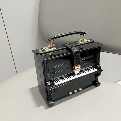 Luxury Designer Piano-Shaped Handmade Crossbody Shoulder Bag for Women – Elegant Purse, Messenger & Banquet Bag