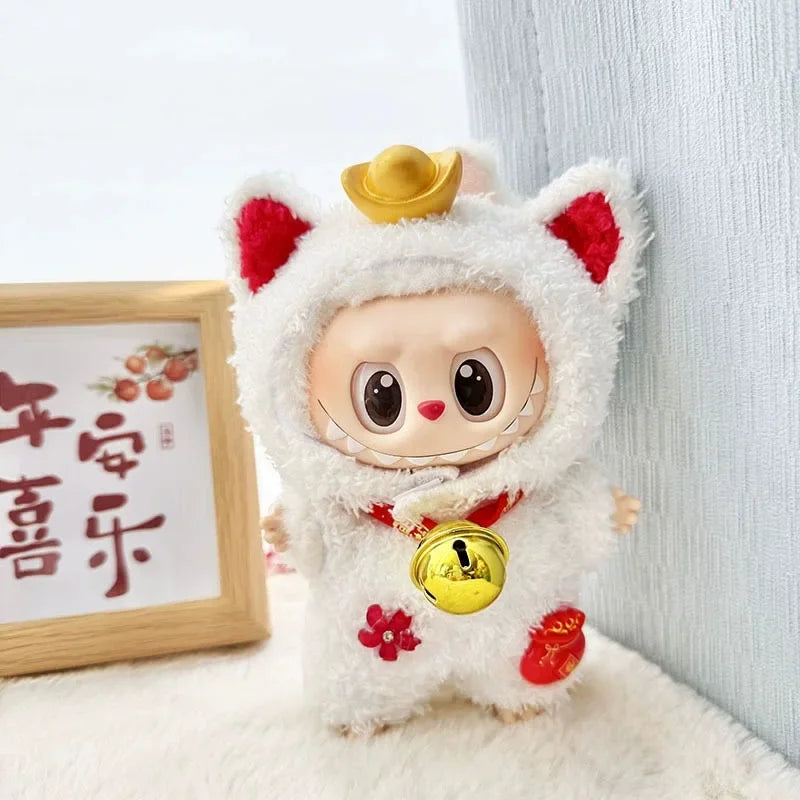 Cute Cartoon Rabbit Outfit for Labubu Plush –  Monkey Macaron Fashion Clothes & Accessories