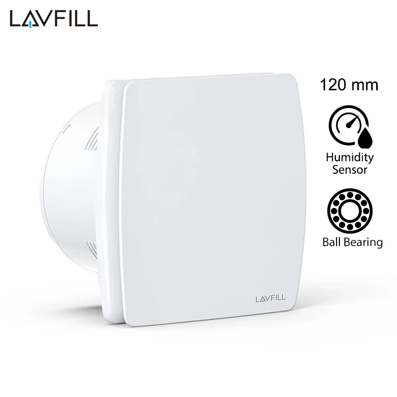 230V 4" 100MM Duct Extractor Fan – Smart Bathroom Exhaust with Timer, Humidistat, and Humidity Sensor for Shower & Toilet