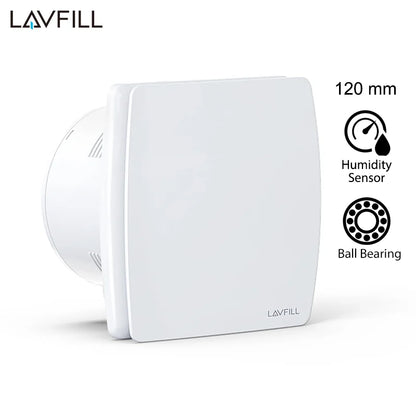230V 4" 100MM Duct Extractor Fan – Smart Bathroom Exhaust with Timer, Humidistat, and Humidity Sensor for Shower & Toilet
