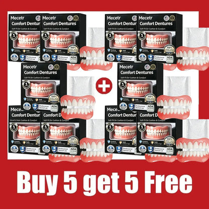 Adjustable Denture Teeth Set - Portable Full Mouth Fake Teeth Model for Adults & Elderly Dental Practice