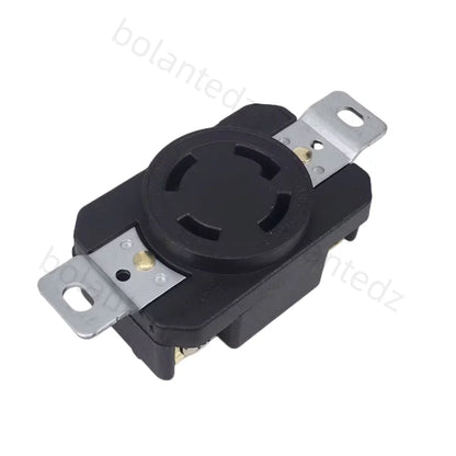 NEMA L14-30P/L14-30R Twist-Lock Power Connector - UL Listed 30A 125/250V 4-Pole Industrial Plug and Panel Receptacle, Black