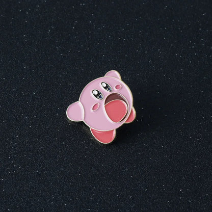 Kirby Anime Enamel Pin - Cute Backpack Badge Brooch Accessory for Manga Fans & Collectible Gifts