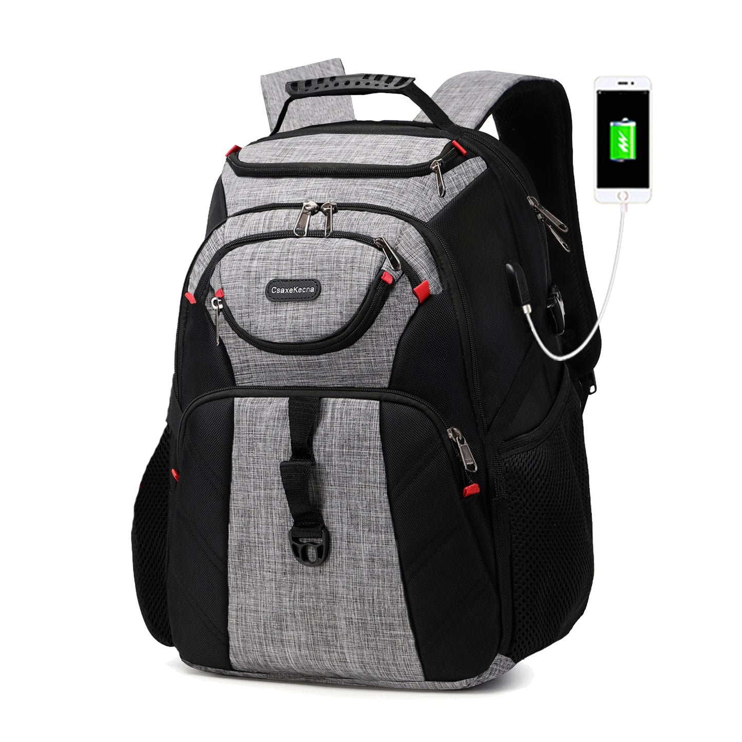 17-Inch Travel Laptop Backpack with USB - Waterproof Durable Business and University Backpack for Men and Women