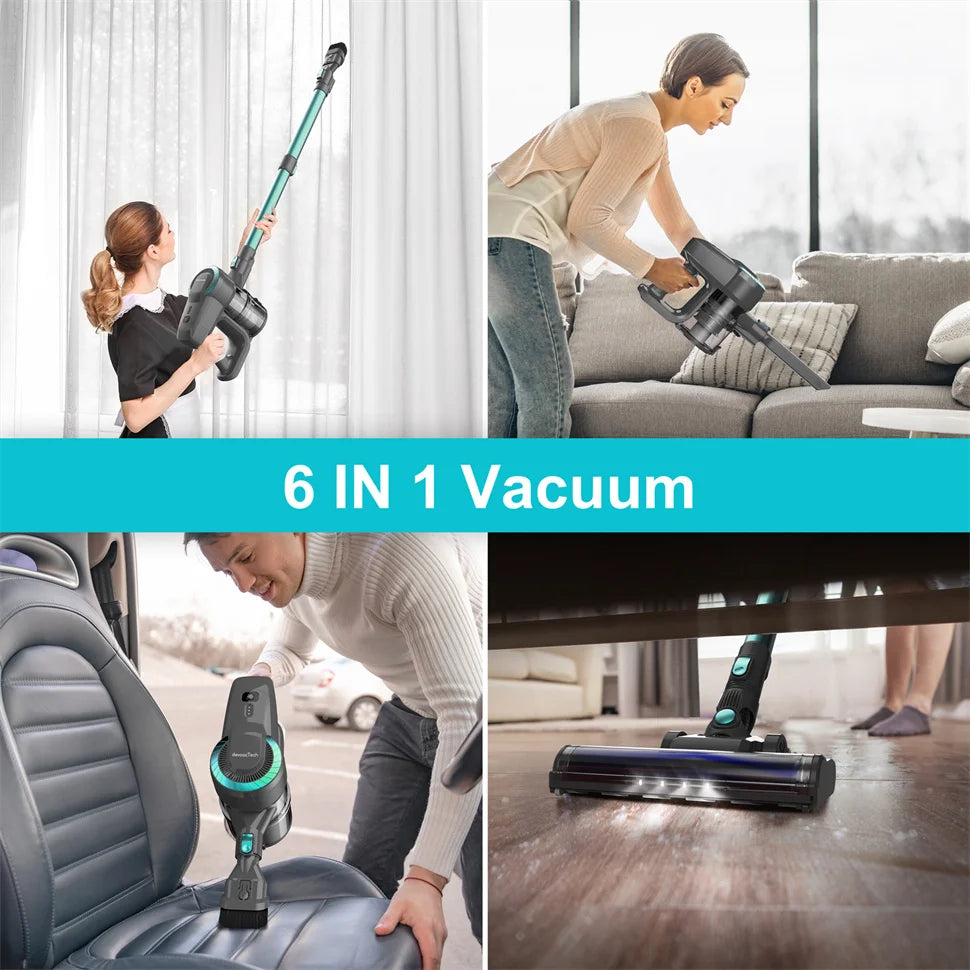 YISORA N300 Cordless Stick Vacuum Cleaner – 20Kpa Suction, Ultra Lightweight for Carpet, Hard Floors, Car & Pet Hair
