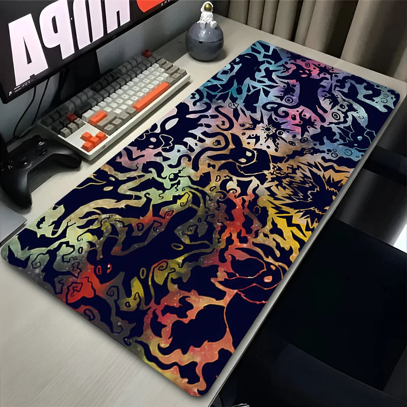 Pokémon Eevee Anime Gaming Mouse Pad - Colorful Rubber Desk Mat for PC, Laptop, Keyboard, and Gaming Setup