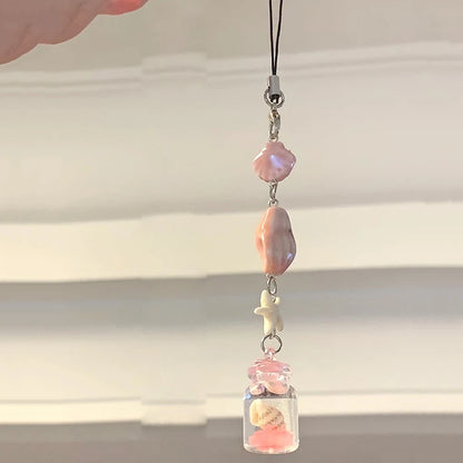 Transparent Wind Chime Keychain – Cute Kawaii Pendant for Mobile, Bag, and Home Decoration