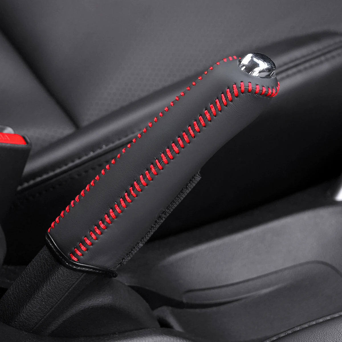 Universal Car Handbrake Cover – Artificial Leather Protective Sleeve for Car Interior Styling and Comfort