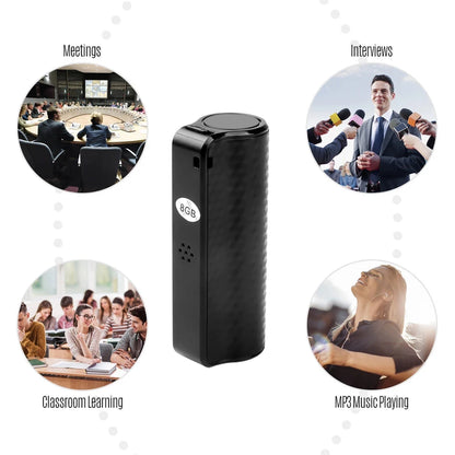Mini Professional Voice Recorder – Waterproof Digital Audio Dictaphone, Magnetic, Noise Reduction & Long Standby Time