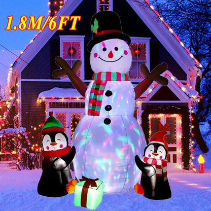 Christmas Inflatable Decoration – LED Light Toy Ornament for Xmas Party, New Year, Indoor and Outdoor Garden Decor