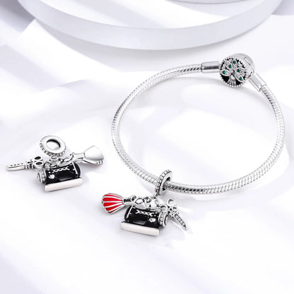 MULA Silver Plated Dangle Charms for Snake Chain Bracelet - DIY Women’s Jewelry Making Gift