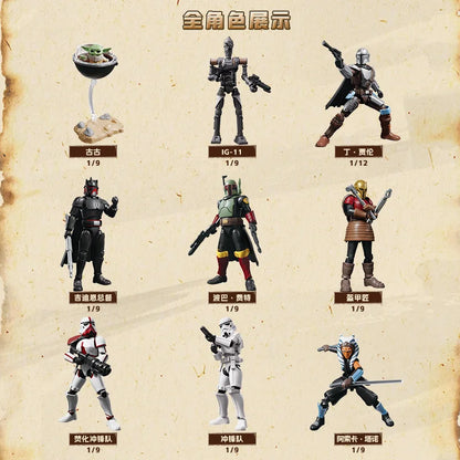 BLOKEES GV01 Star Wars Mandalorian Action Figure – Mando Djarin, Grogu, Boba Fett & Stormtrooper Collectible Toy Gift
