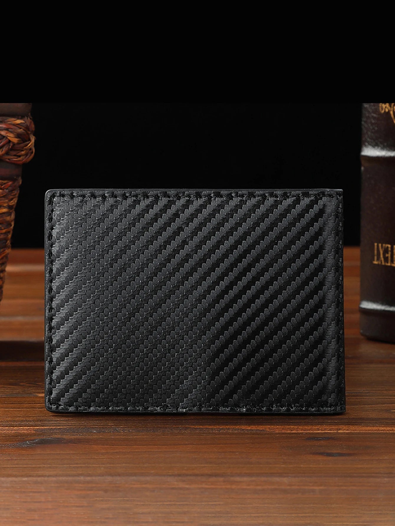 2024 New Microfiber Carbon Fiber Wallet for Men, Simple Credit Card Holder