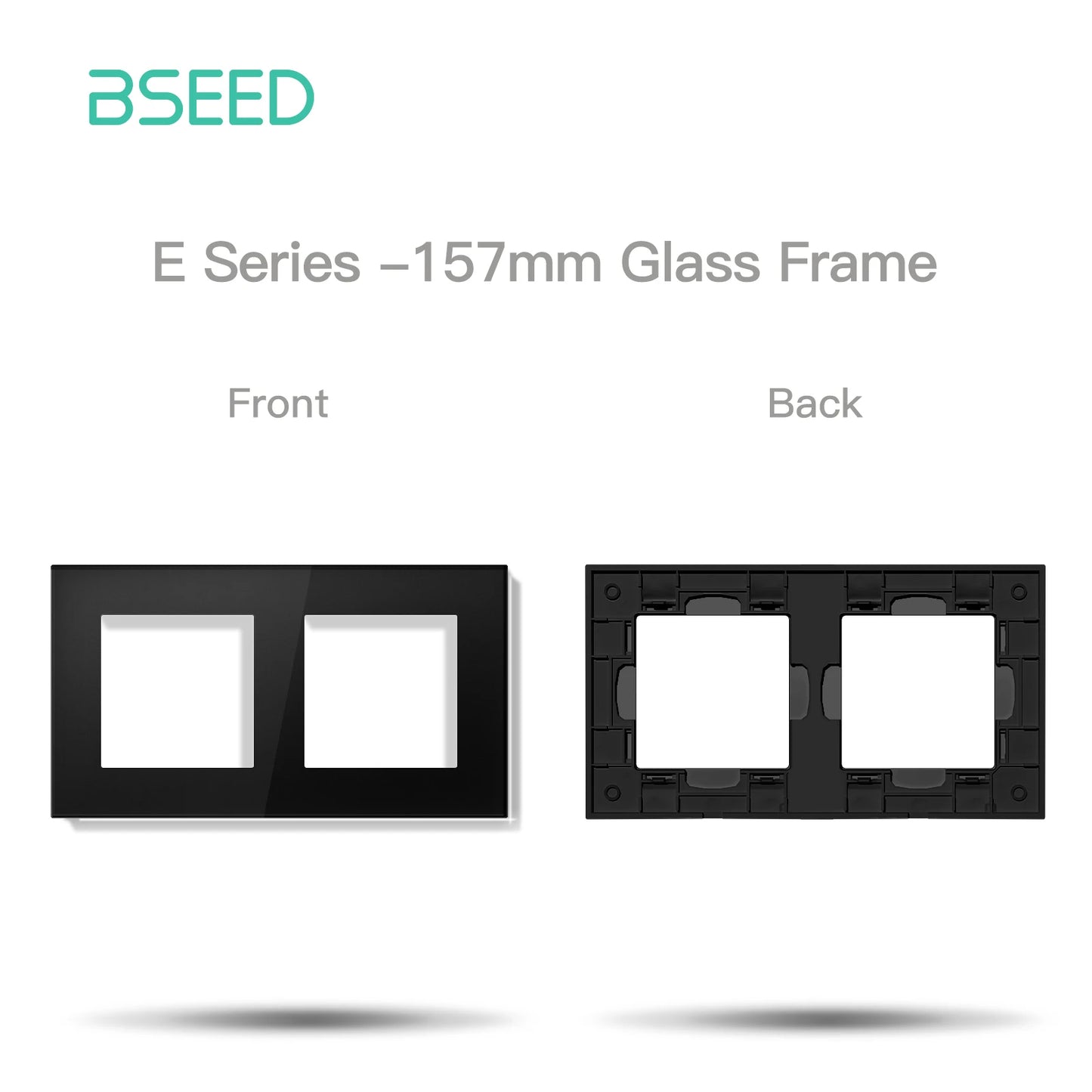 BSEED Zigbee Smart Wall Switch Parts – EU Power Outlet & Glass Frame DIY Combo