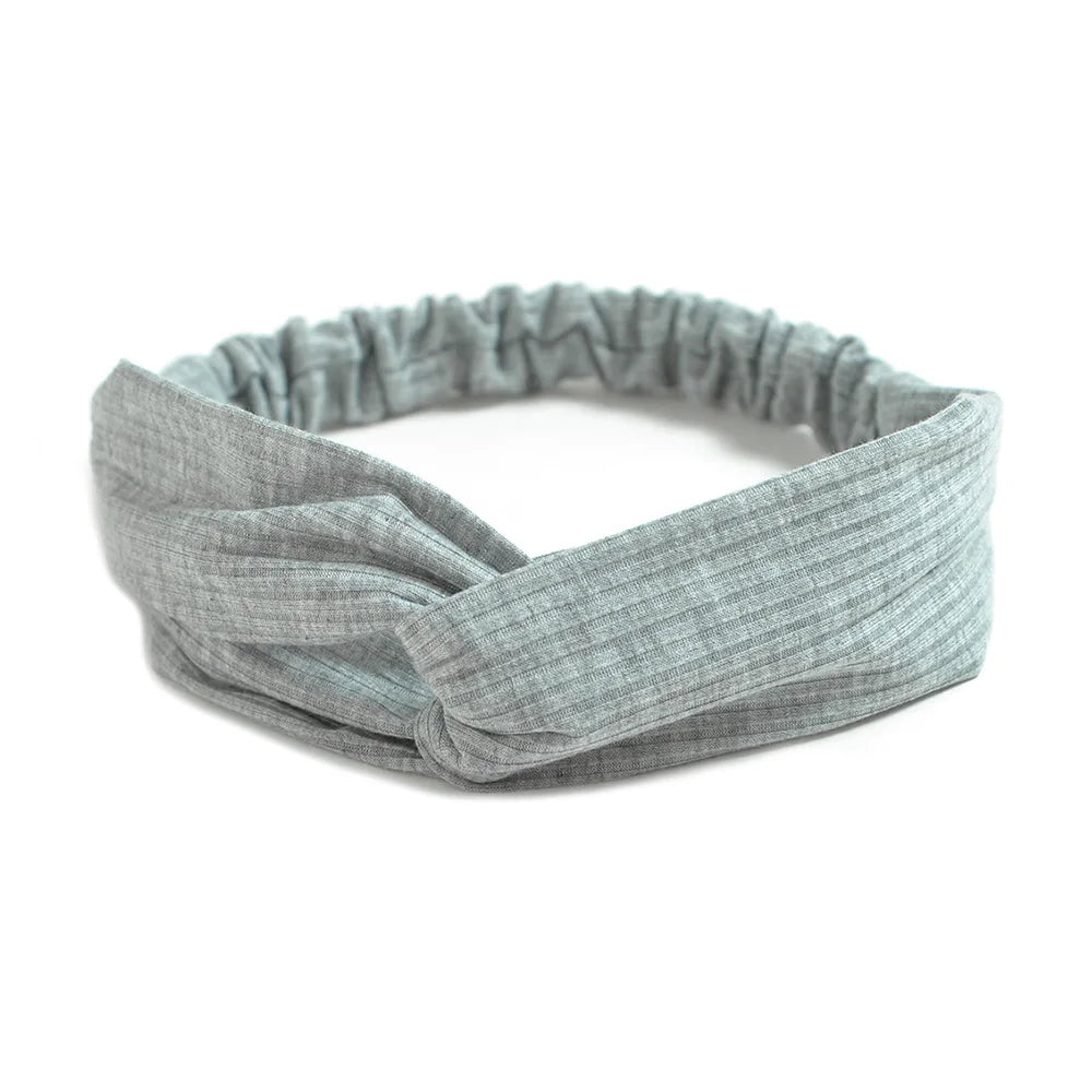 Women Cross Top Knot Headband – Elastic Soft Solid Color Hair Bands, Twisted Knotted Headwrap, Hair Accessories for Girls