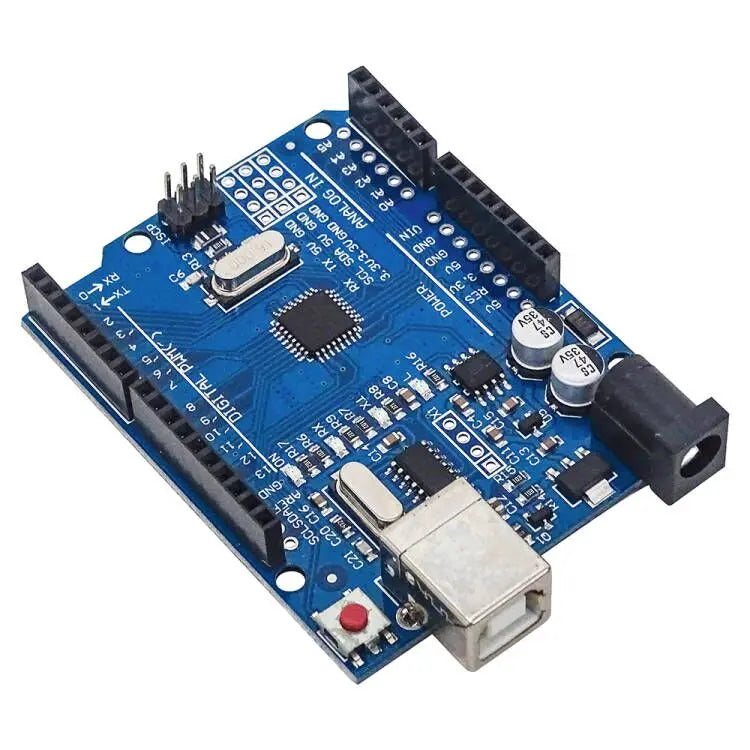 UNO R3 ATmega328P Development Board - Arduino IDE Compatible Controller Board with Pin Header & USB Cable