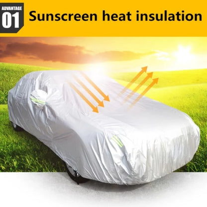 Universal Car Cover - Outdoor Full Exterior Snow Sun Dustproof Protection Cover for Sedan SUV Hatchback Vehicles