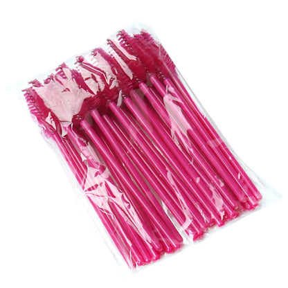 25pcs Eyelash Extension Brush Set - Mascara Wands, Micro Applicators & Spoolie Makeup Tools