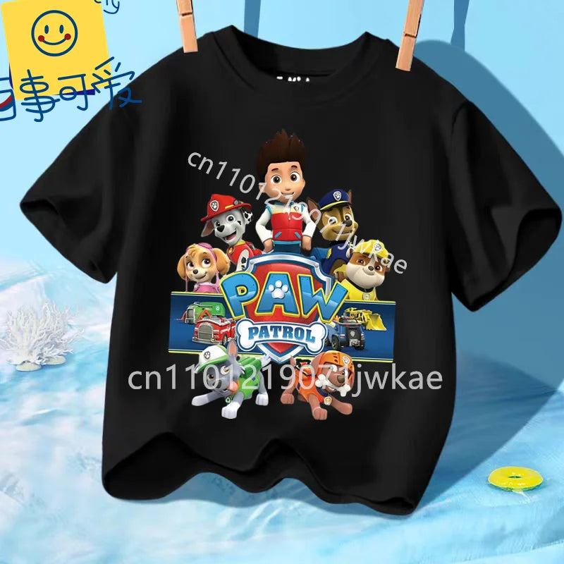 Paw Patrol Kids T-Shirt – Skye Cartoon Short Sleeve Summer Top for Boys & Girls Casual Wear Birthday Gift Clothing
