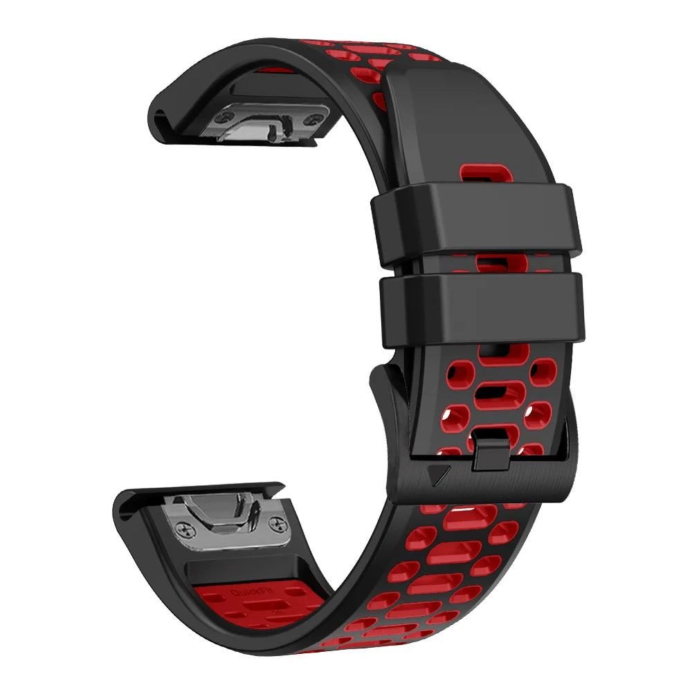 Outdoor Sports Silicone Watch Band 22mm/26mm for Garmin Fenix 5 6 7 8 Series, Tactix, Mk2, Enduro – QuickFit Replacement Strap