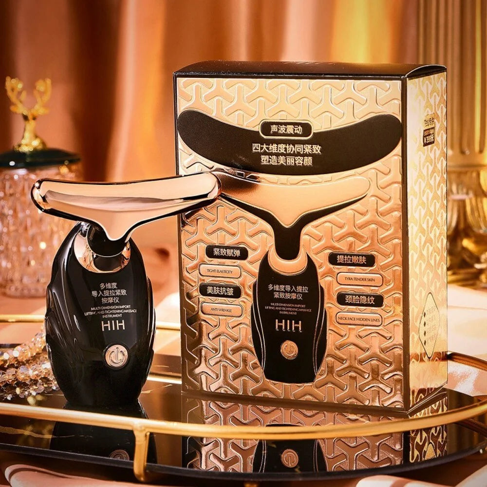Microcurrent Face & Neck Lifting Device - Eye Massage, Skin Rejuvenation & Anti-Aging Beauty Massager