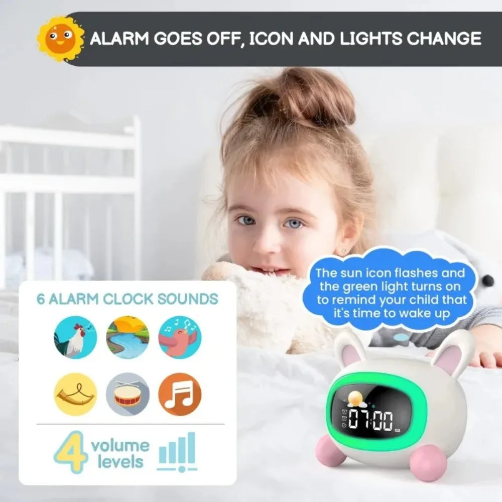 Kids Alarm Clock – OK to Wake Sleep Training Clock with Sound Machine, Birthday Gift for Boys & Girls