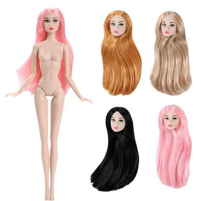 FR Supermodel 1/6 BABI Doll – Movable Joints, DIY Dress-Up Princess with Head & Body Accessories, White/Normal/Chocolate Skin