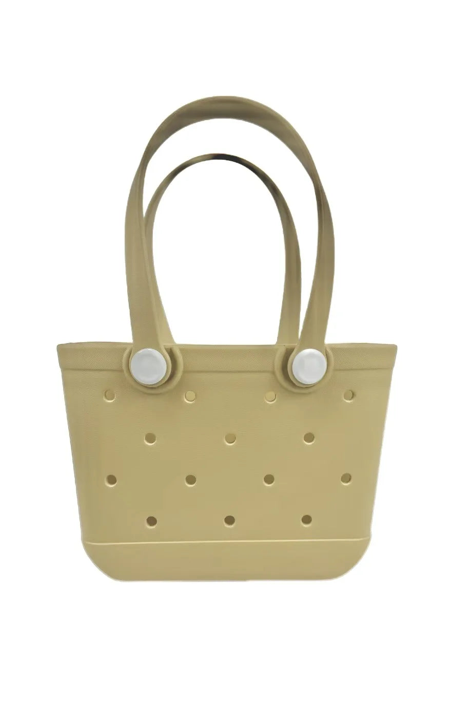 EVA Medium Oval Beach Bag – Waterproof Large Capacity Hollow Design Handbag, Fashion Sports Style Portable Open Mouth Tote