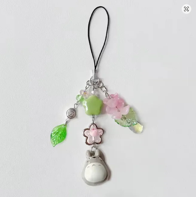 Cute Bear Strawberry Beaded Phone Charm - Y2K Coquette Keychain & Handbag Pendant Accessory Gift