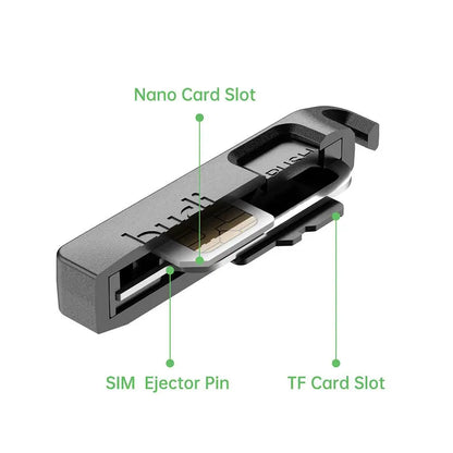 Multi-Function Card Slot Storage Box – TF & SIM Card Ejector with Lanyard, Universal SIM Slot for Huawei & More