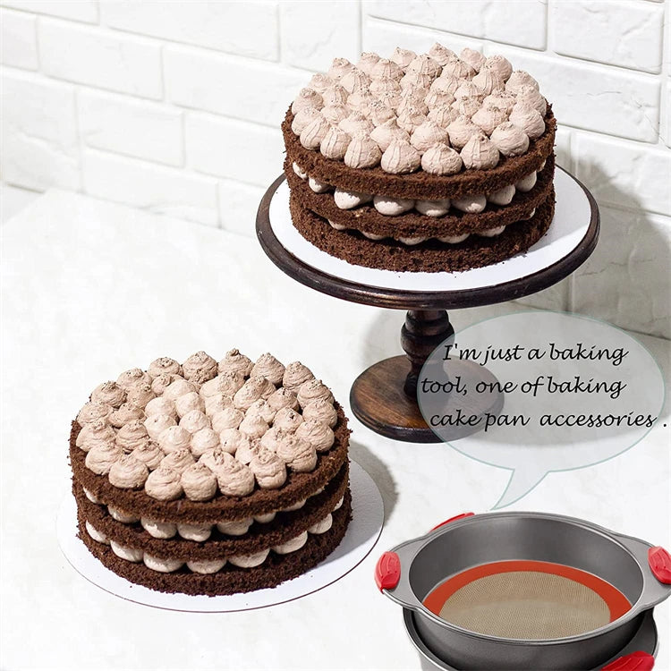 LMETJMA Round Silicone Baking Mats – Non-Stick, Food-Grade & Reusable for Macarons, Cookies & Oven Use
