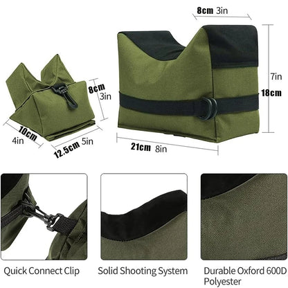 Outdoor Tactical Rifle Rest Sandbag Stand Bag – Hunting Shooting Bench Support Gun Holder for Target Sports (Unfilled)