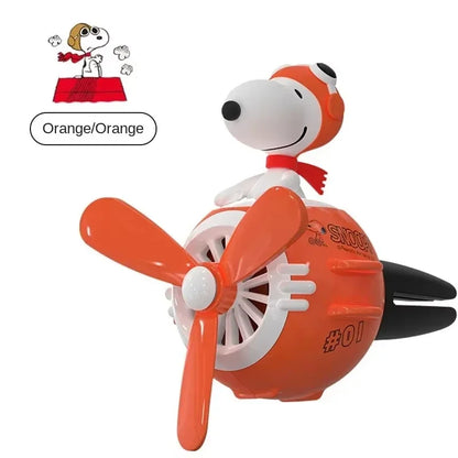 Snoopy Flying Propeller Pilot Car Air Freshener – Anime Figure Aromatherapy Diffuser & Car Decor Gift